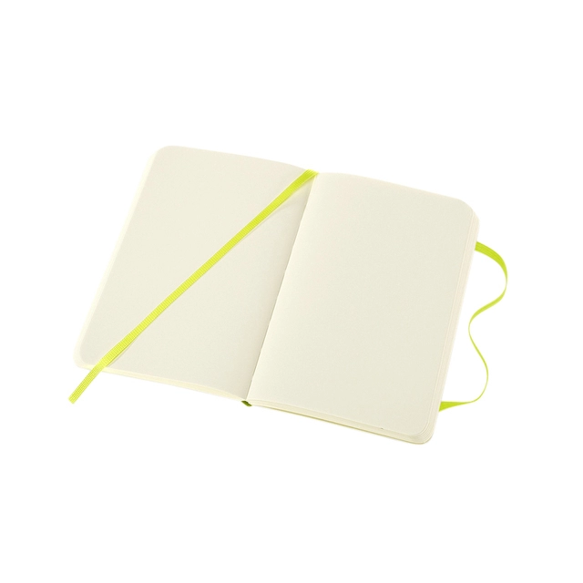 Een Notitieboek Moleskine pocket 90x140mm blanco soft cover lemon green koop je bij VHK Kantoorartikelen