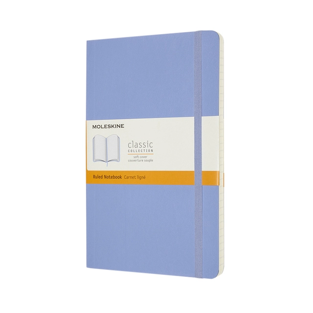 Een Notitieboek Moleskine large 130x210mm lijn soft cover hydrangea blue koop je bij VHK Kantoorartikelen