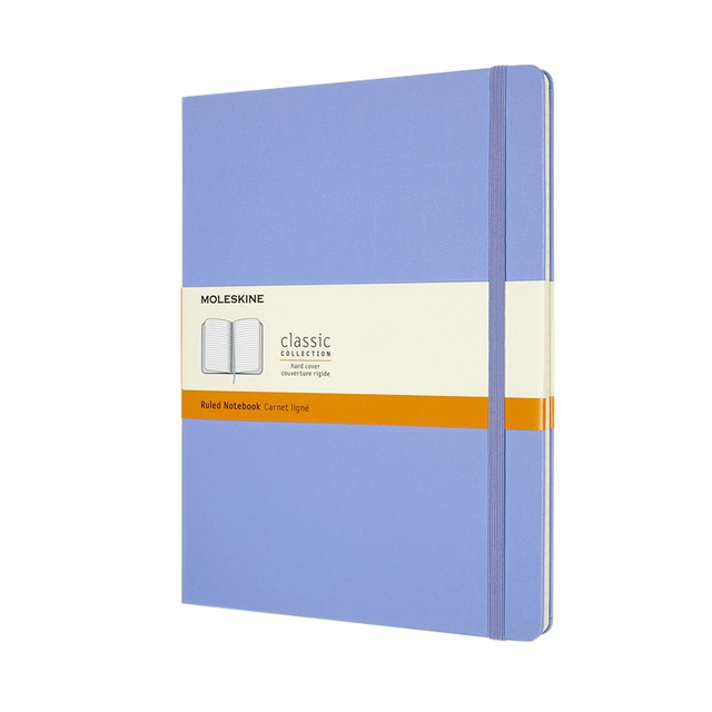 Een Notitieboek Moleskine XL 190x250mm lijn hard cover hydrangea blue koop je bij VHK Kantoorartikelen