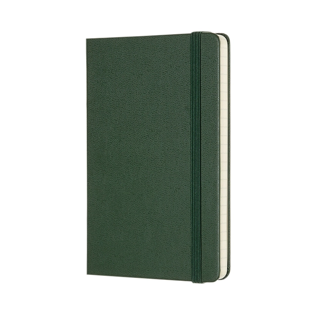 Een Notitieboek Moleskine pocket 90x140mm ruit 5x5mm hard cover myrtle green koop je bij VHK Kantoorartikelen