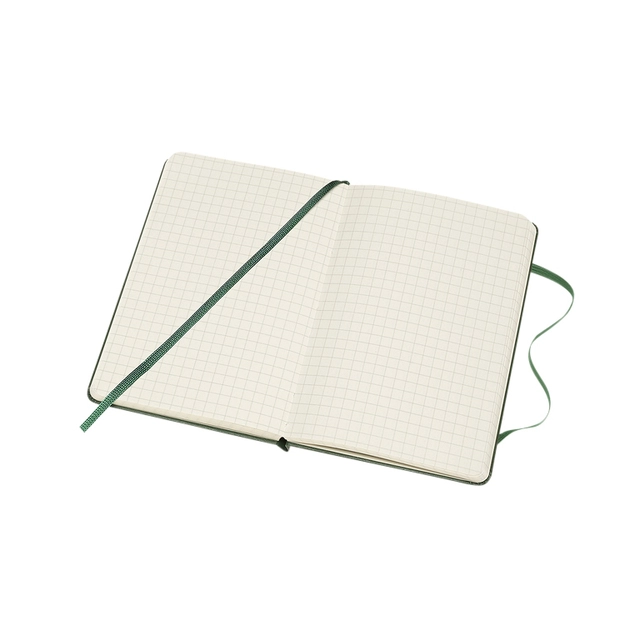 Een Notitieboek Moleskine pocket 90x140mm ruit 5x5mm hard cover myrtle green koop je bij VHK Kantoorartikelen