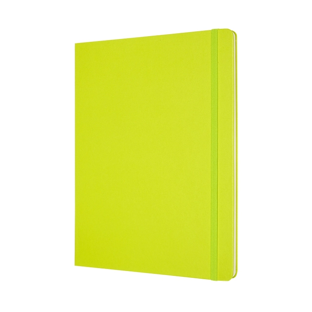 Een Notitieboek Moleskine XL 190x250mm blanco hard cover lemon green koop je bij VHK Kantoorartikelen