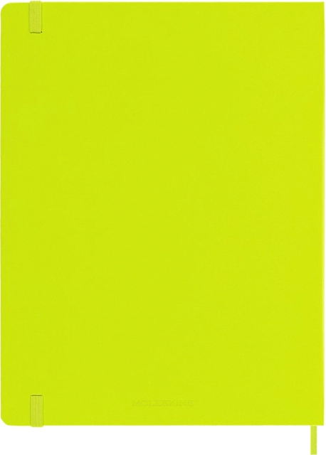 Een Notitieboek Moleskine XL 190x250mm blanco hard cover lemon green koop je bij VHK Kantoorartikelen