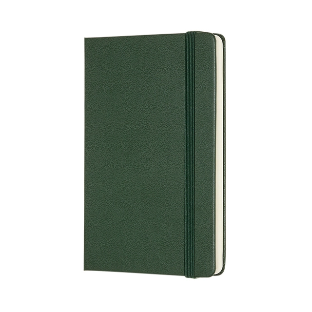 Een Notitieboek Moleskine pocket 90x140mm blanco hard cover myrtle green koop je bij VHK Kantoorartikelen