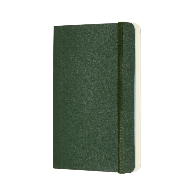 Een Notitieboek Moleskine pocket 90x140mm blanco soft cover myrtle green koop je bij VHK Kantoorartikelen