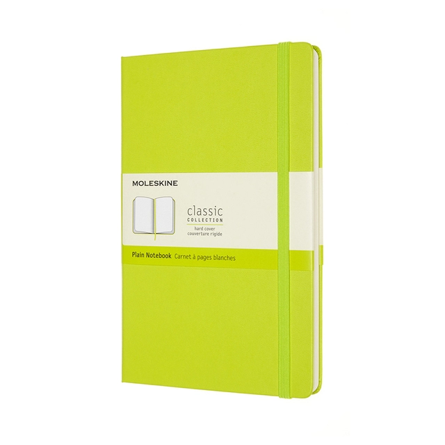 Een Notitieboek Moleskine large 130x210mm blanco hard cover lemon green koop je bij VHK Kantoorartikelen