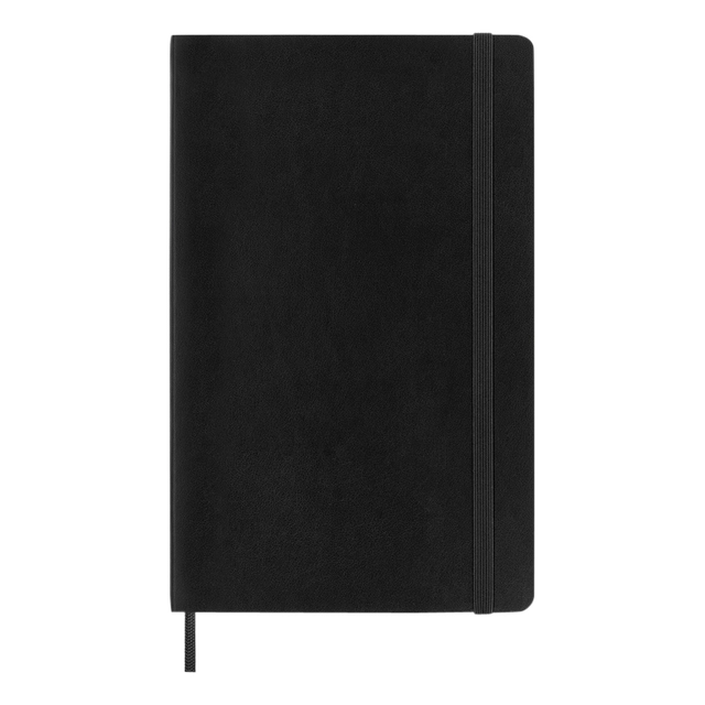 Een Notitieboek Moleskine large 130x210mm ruit 5x5mm soft cover zwart koop je bij VHK Kantoorartikelen