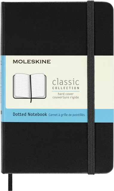 Een Notitieboek Moleskine pocket 90x140mm dots hard cover zwart koop je bij VHK Kantoorartikelen