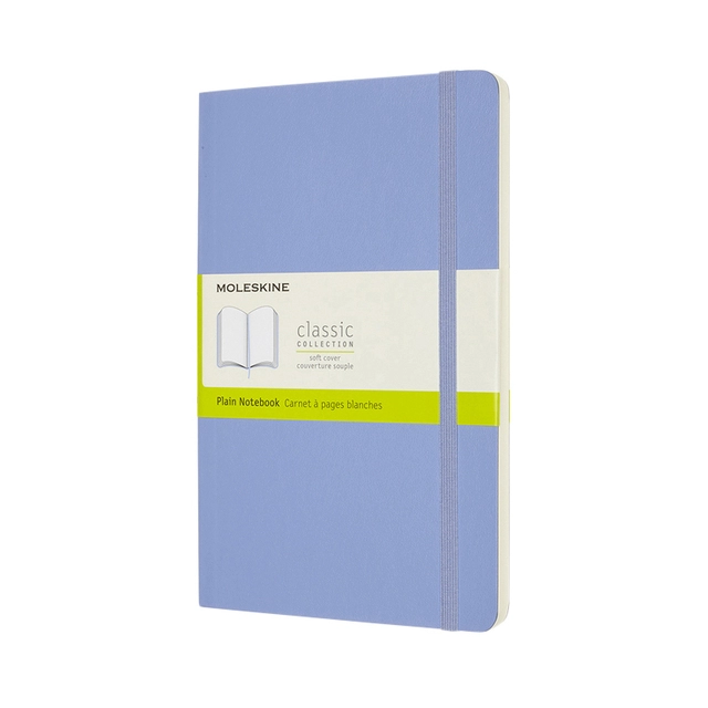 Een Notitieboek Moleskine large 130x210mm blanco soft cover hydrangea blue koop je bij VHK Kantoorartikelen