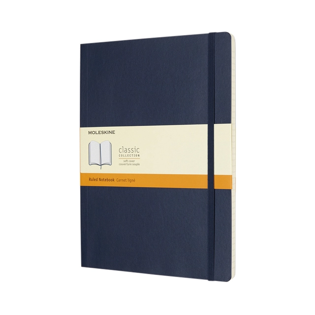 Een Notitieboek Moleskine XL 190x250mm lijn soft cover sapphire blue koop je bij Hoekmankantoorartikelen.nl