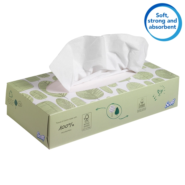 Een Facial tissues Scott 2-laags standaard 21x100stuks wit 8837 koop je bij VHK Kantoorartikelen