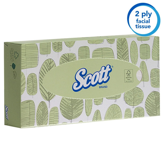 Een Facial tissues Scott 2-laags standaard 21x100stuks wit 8837 koop je bij VHK Kantoorartikelen