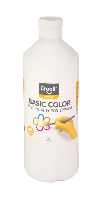 Een Plakkaatverf Creall basic wit 500ml koop je bij VHK Kantoorartikelen