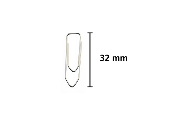 Een Paperclip Kangaro 32mm hoekig verzinkt doos à 100 stuks koop je bij VHK Kantoorartikelen