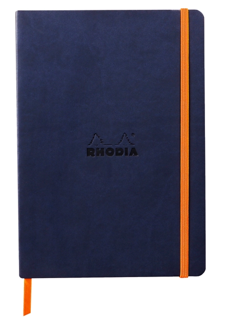 Een Notitieboek Rhodia A5 lijn 80 vel 90gr nachtblauw koop je bij VHK Kantoorartikelen