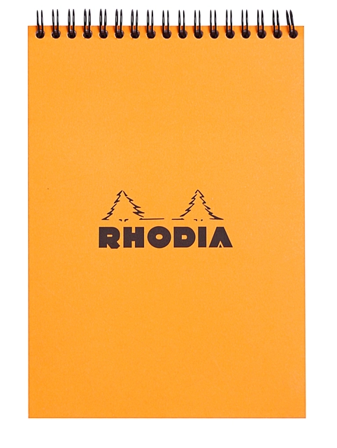 Een Spiraalblok Rhodia A5 lijn 160 pagina's 80gr oranje koop je bij VHK Kantoorartikelen