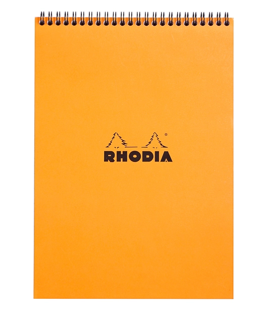 Een Spiraalblok Rhodia A4 lijn 160 pagina's 80gr oranje koop je bij VHK Kantoorartikelen