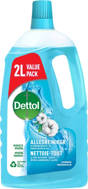 Een Allesreiniger Dettol Katoenfris 2L koop je bij VHK Kantoorartikelen