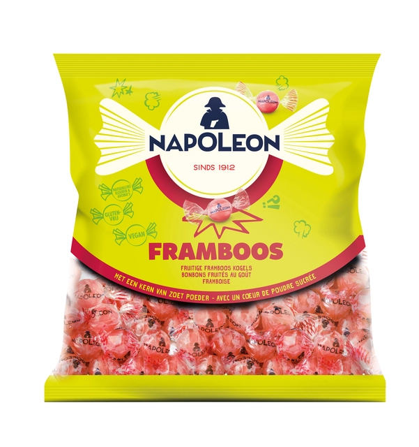 Een Snoep Napoleon framboos zak 1kg koop je bij VHK Kantoorartikelen