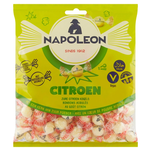 Een Snoep Napoleon citroen zak 1kg koop je bij VHK Kantoorartikelen