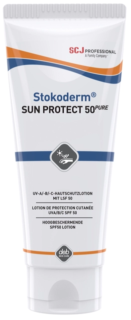 Een Zonnebrandlotion SCJ Stokoderm Sun Protect SPF 50 100ml koop je bij VHK Kantoorartikelen