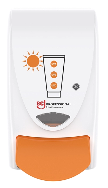 Een Zonnebranddispenser SCJ Proline Sun Protect 1liter wit koop je bij VHK Kantoorartikelen