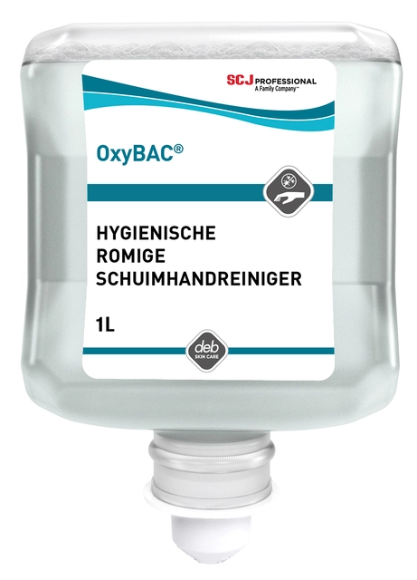 Een Handreiniger SCJ Oxy Bac Foam Wash antibacteriëel parfumvrij 1000ml koop je bij Hoekmankantoorartikelen.nl