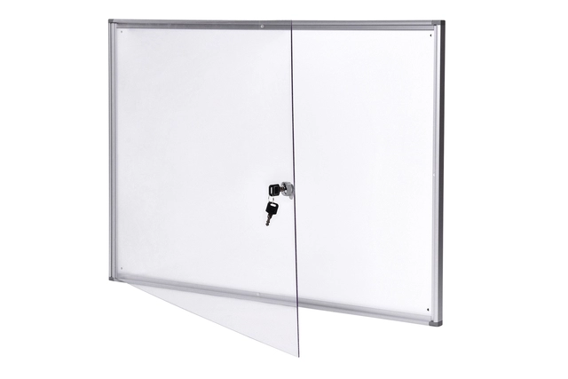 Een Binnenvitrine wand MAULextraslim whiteboard 8xA4 met slot koop je bij VHK Kantoorartikelen