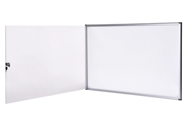 Een Binnenvitrine wand MAULextraslim whiteboard 8xA4 met slot koop je bij VHK Kantoorartikelen