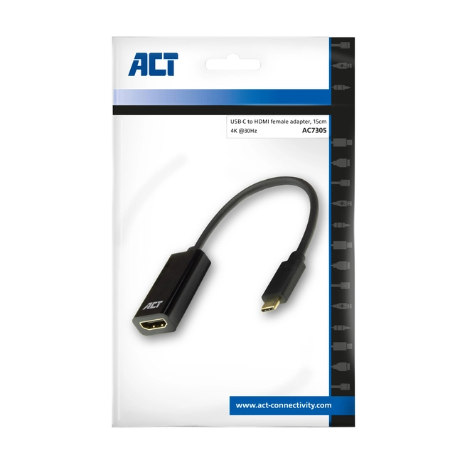 Een Adapter ACT USB-C naar HDMI 30Hz koop je bij VHK Kantoorartikelen