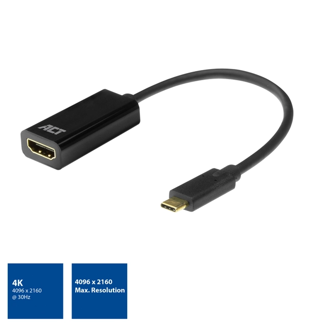 Een Adapter ACT USB-C naar HDMI 30Hz koop je bij VHK Kantoorartikelen