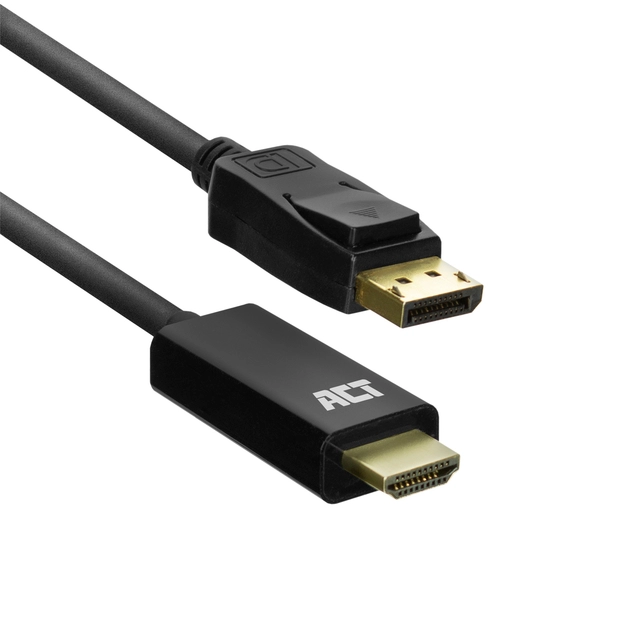 Een Kabel ACT DisplayPort naar HDMI 1,8 meter koop je bij VHK Kantoorartikelen