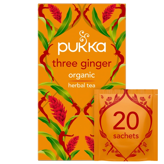 Een Thee Pukka ginger 20 zakjes koop je bij VHK Kantoorartikelen