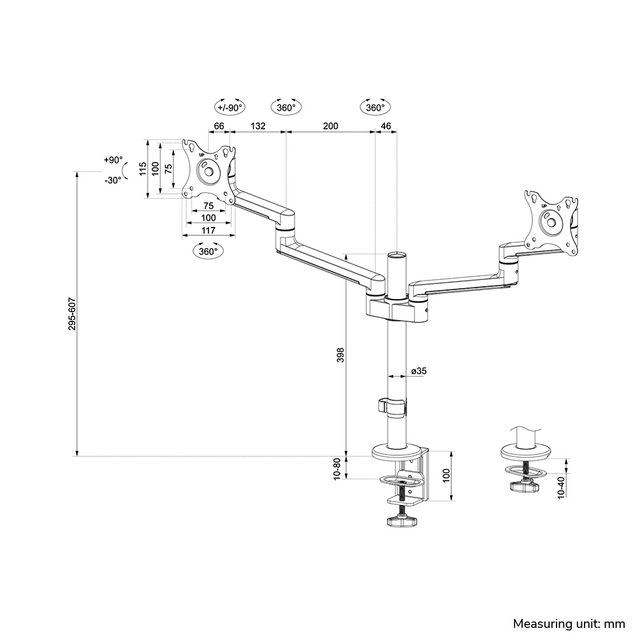 Een Monitorarm Neomounts DS60-425WH2 wit koop je bij Hoekmankantoorartikelen.nl