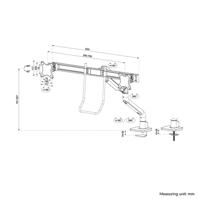 Een Monitorarm Neomounts DS75S-950BL2 zwart koop je bij Hoekmankantoorartikelen.nl