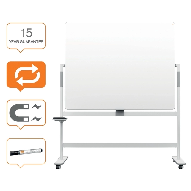 Een Whiteboard Nobo Move & Meet kantelbaar 120x150cm koop je bij The Cartridge Shop bvba