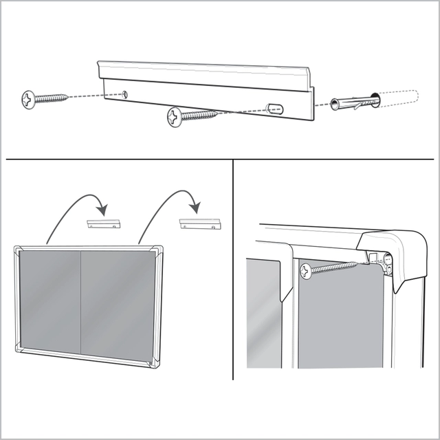 Een Binnenvitrine Nobo Premium Plus 8xA4 schuifdeur magnetisch koop je bij The Cartridge Shop bvba