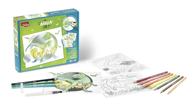 Een Hobbyset Maped Creativ Aqua'Art dinosaurus 14-delig assorti koop je bij VHK Kantoorartikelen