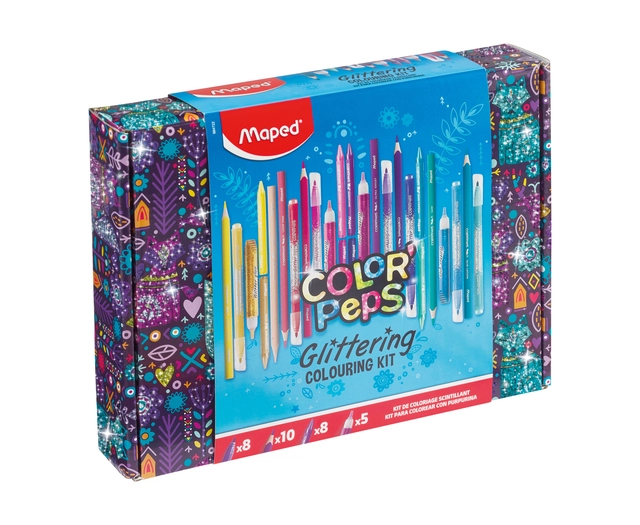 Een Tekenset Maped Color'Peps glitter 31-delig assorti koop je bij VHK Kantoorartikelen