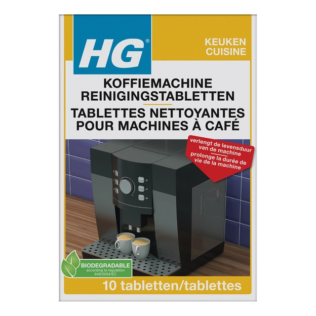 Een Reinigingstabletten HG voor koffiemachine 10 stuks koop je bij VHK Kantoorartikelen