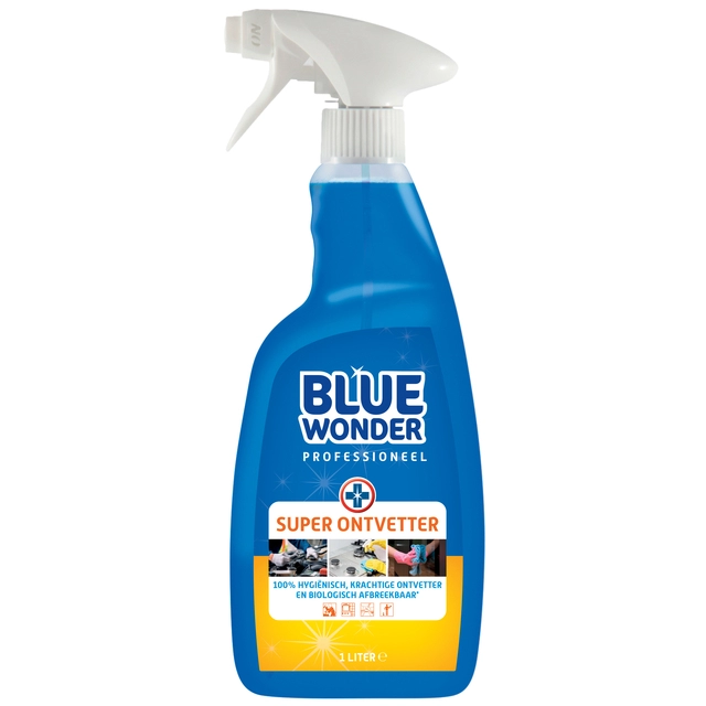 Een Ontvetter Blue Wonder prof superontvetter spray 1liter koop je bij VHK Kantoorartikelen