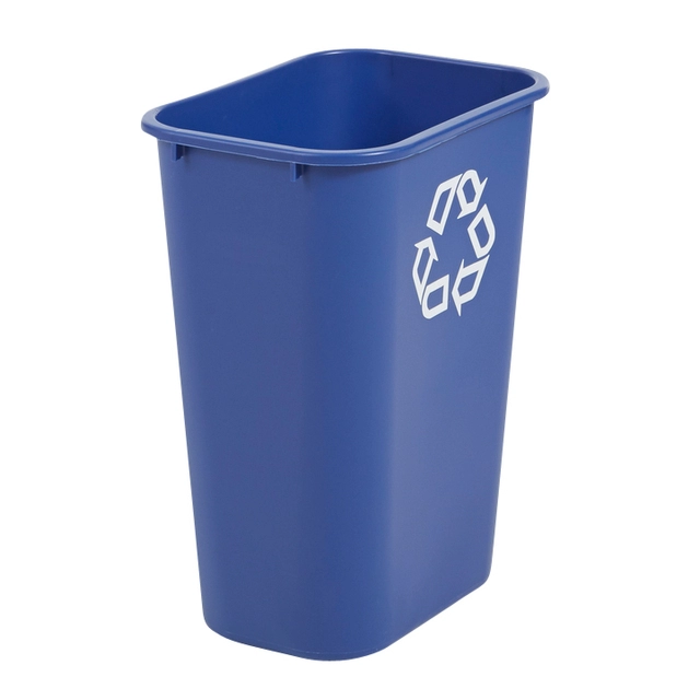 Een Papierbak Rubbermaid recycling groot 39L blauw koop je bij VHK Kantoorartikelen