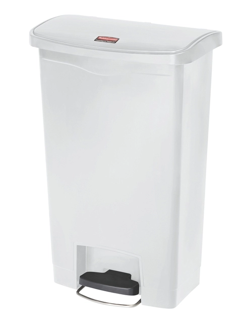 Een Pedaalemmer Rubbermaid Slim Jim Step-On 50liter wit koop je bij VHK Kantoorartikelen