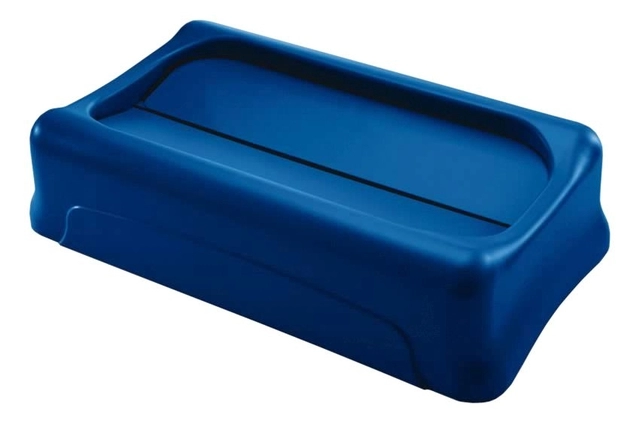 Een Deksel Rubbermaid Slim Jim Vented gesloten met swingsysteem blauw koop je bij VHK Kantoorartikelen