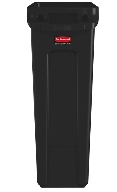 Een Afvalbak Rubbermaid Slim Jim Vented met luchtsleuven 87liter bruin koop je bij VHK Kantoorartikelen