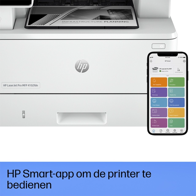 Een Multifunctional Laser printer HP laserjet 4102fdn koop je bij Hoekmankantoorartikelen.nl