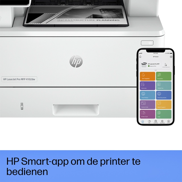 Een Multifunctional Laser printer HP laserjet 4102dw koop je bij Hoekmankantoorartikelen.nl