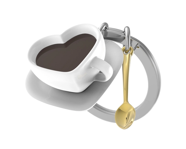 Een Sleutelhanger Metalmorphose "Coffee lover" koop je bij VHK Kantoorartikelen