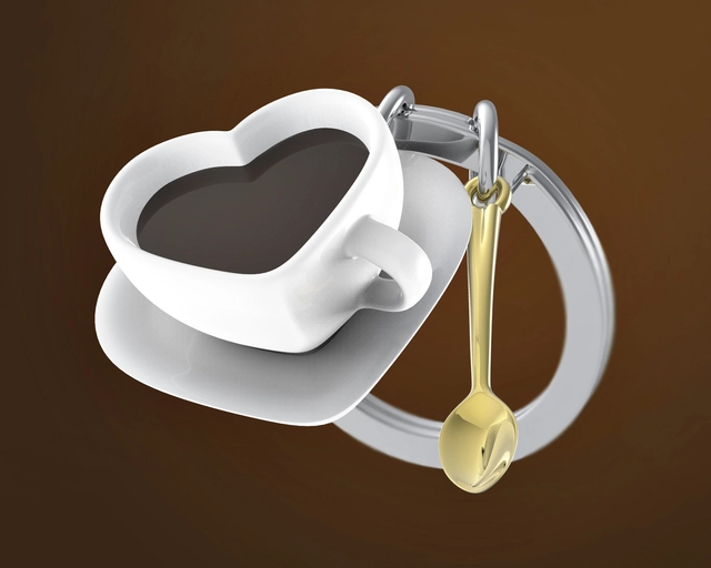 Een Sleutelhanger Metalmorphose "Coffee lover" koop je bij VHK Kantoorartikelen