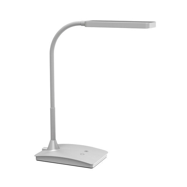 Een Bureaulamp MAUL Pearly LED colour vario dimbaar zilver koop je bij VHK Kantoorartikelen